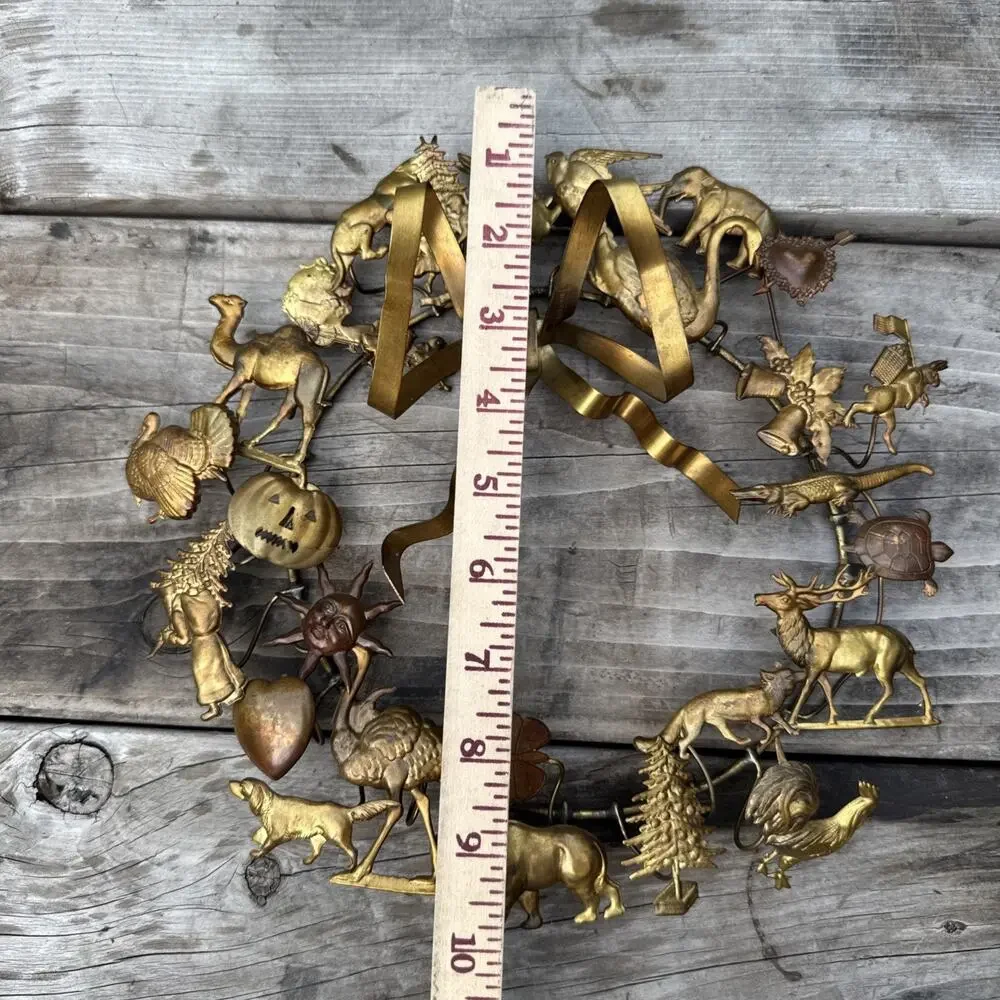 Antique Vtg Dresden Petite Choses Brass 11
